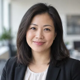 AI-generated illustrative portrait of Michelle Lin